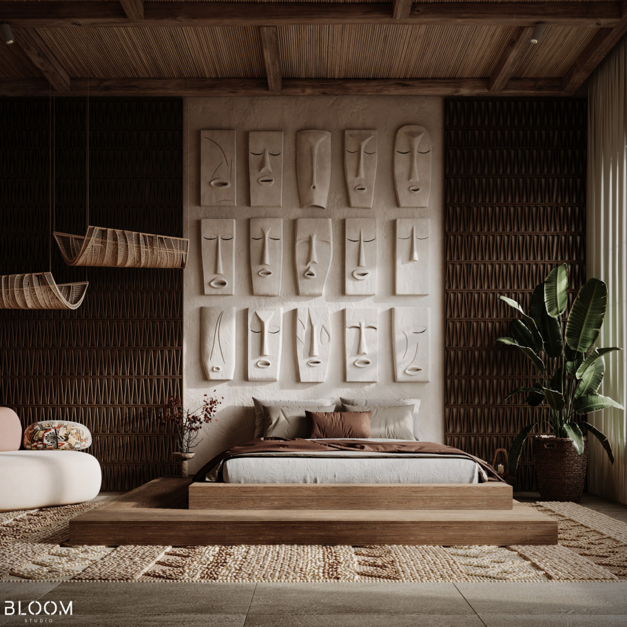 African Master Bedroom