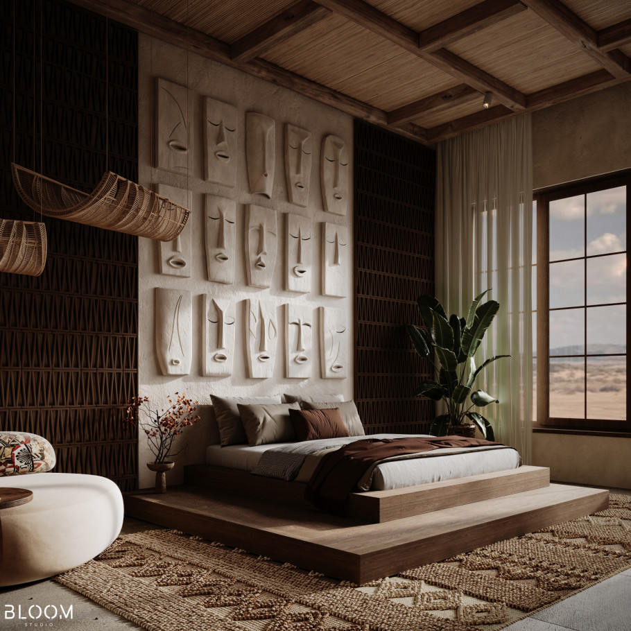 African Master Bedroom