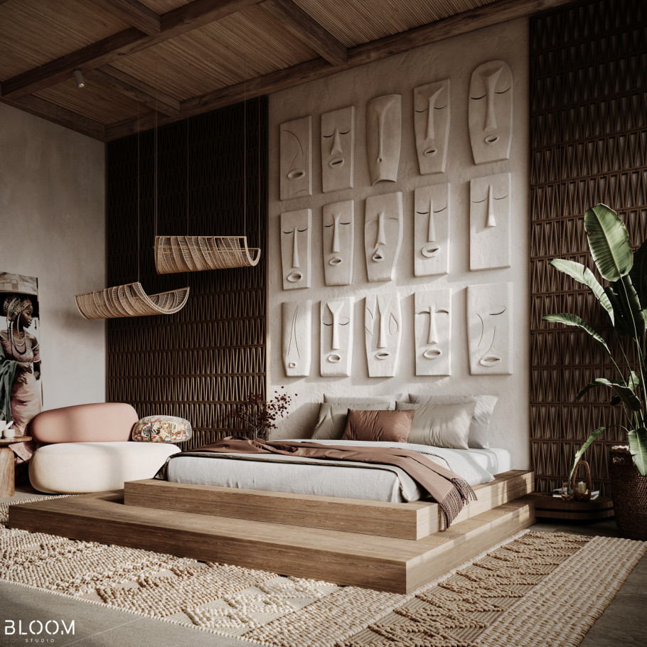 African Master Bedroom