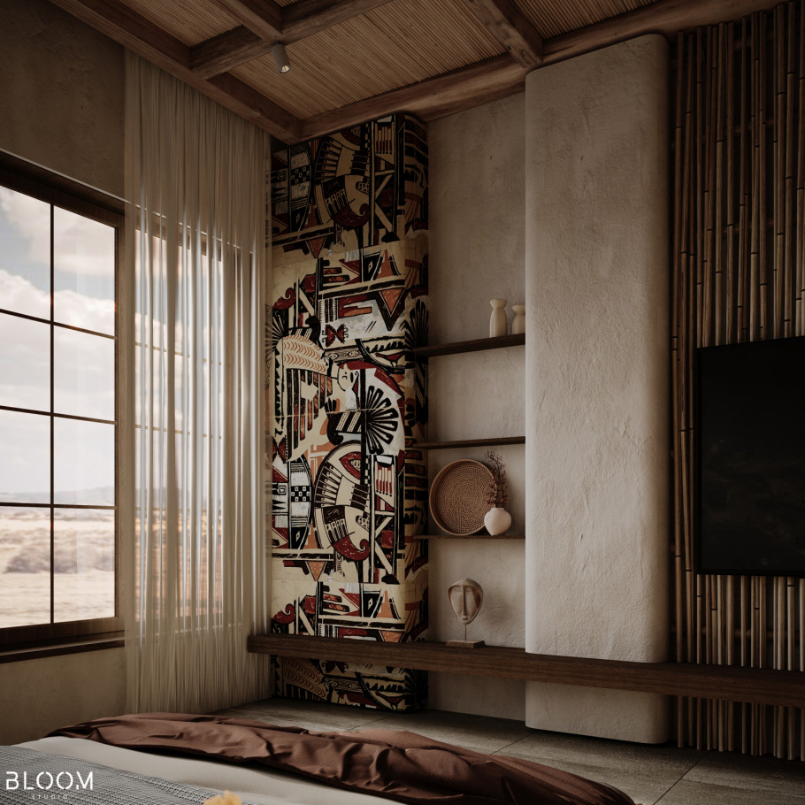 African Master Bedroom