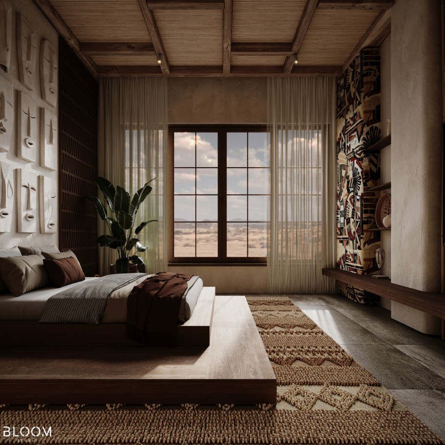 African Master Bedroom