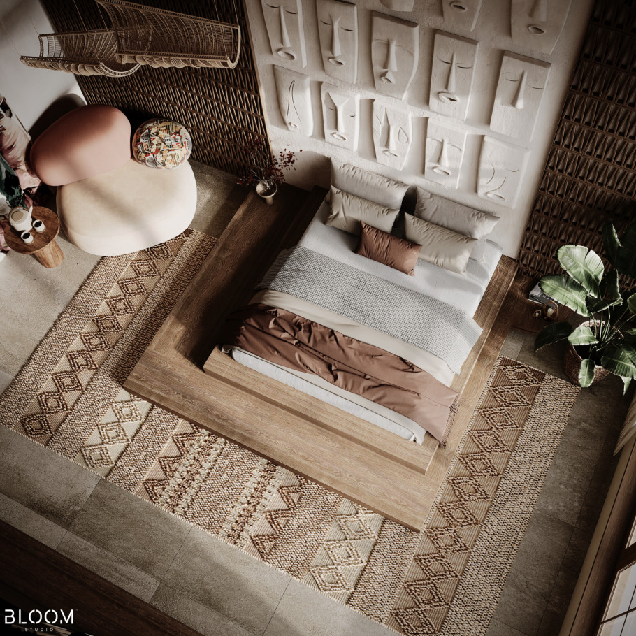 African Master Bedroom