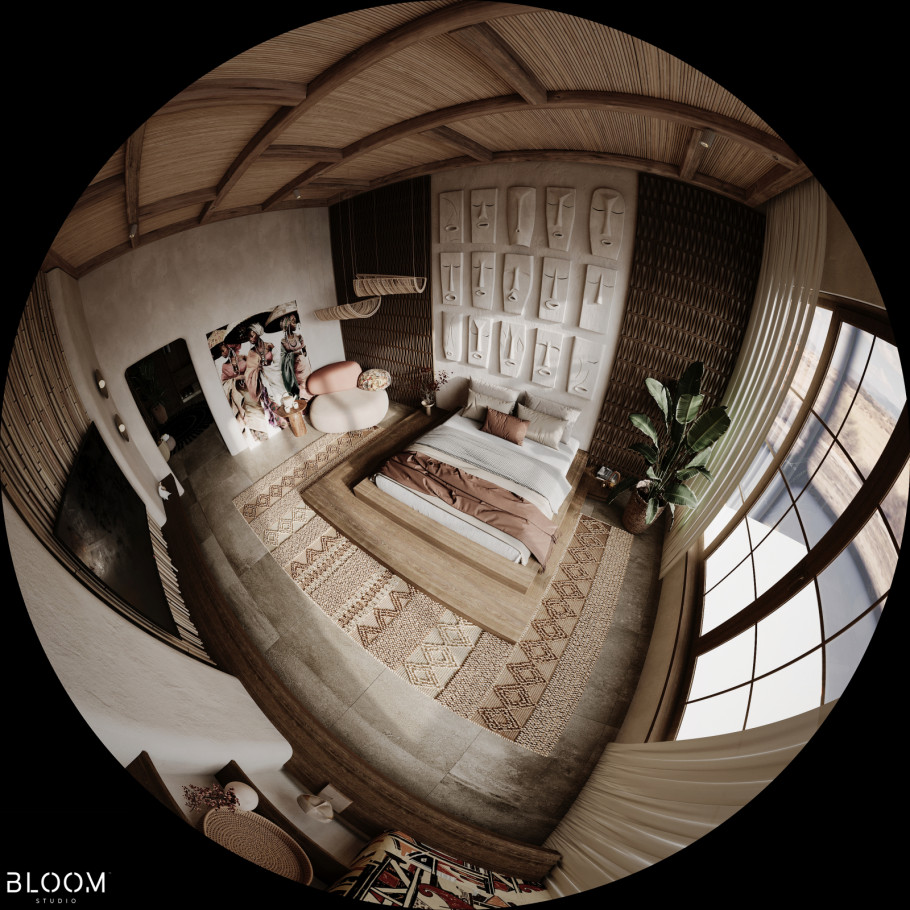 African Master Bedroom