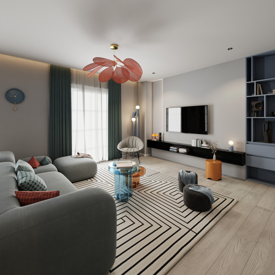 Open Living & Kitchen