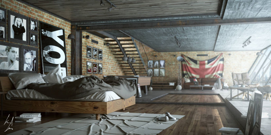 Industrial Bedroom