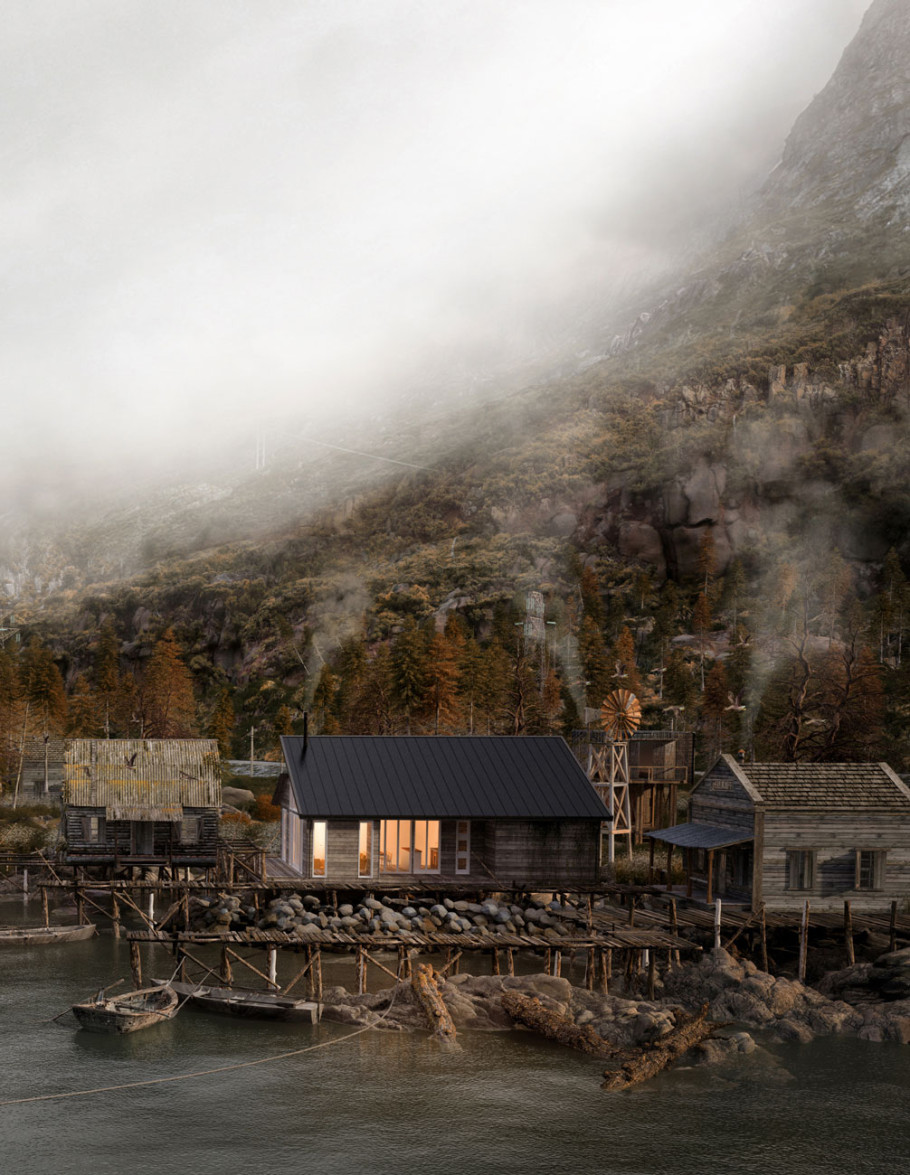 Lake on mountain
