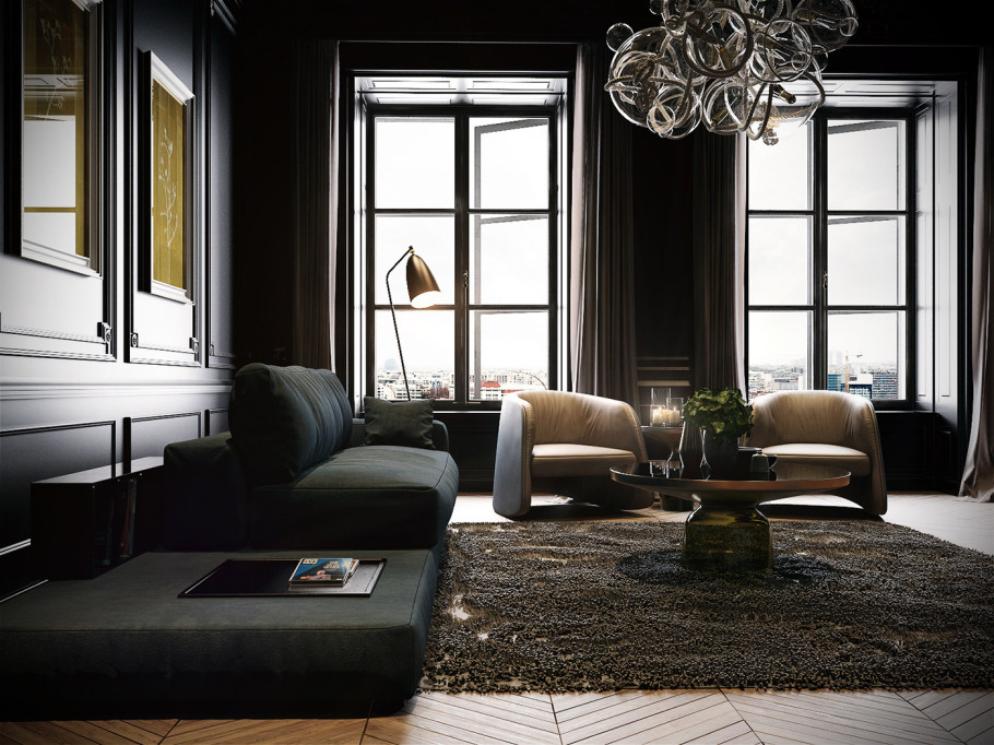 Black Classic Livingroom