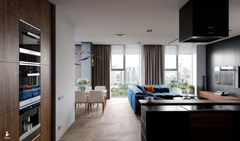 Blue Black Apartment