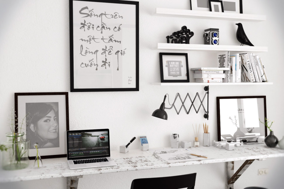 Black and white corner