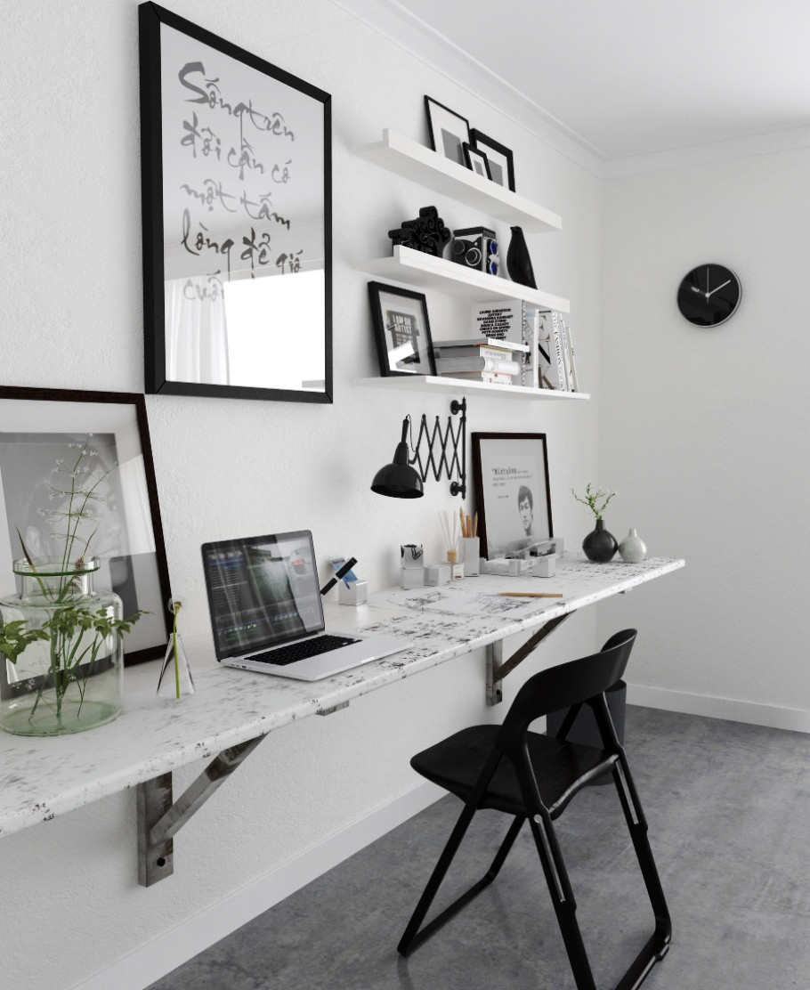 Black and white corner