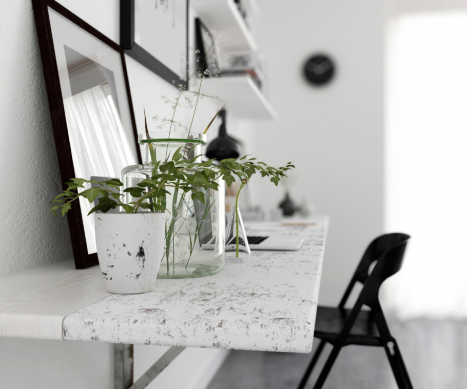 Black and white corner