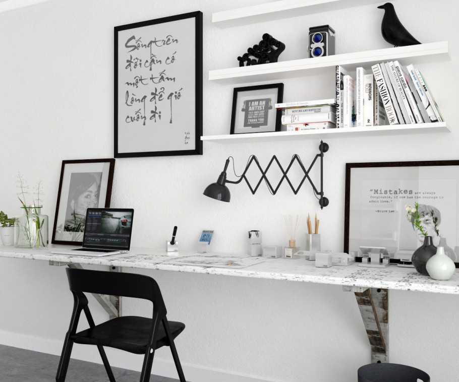Black and white corner