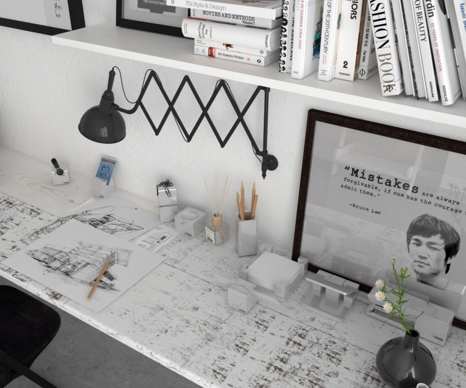 Black and white corner