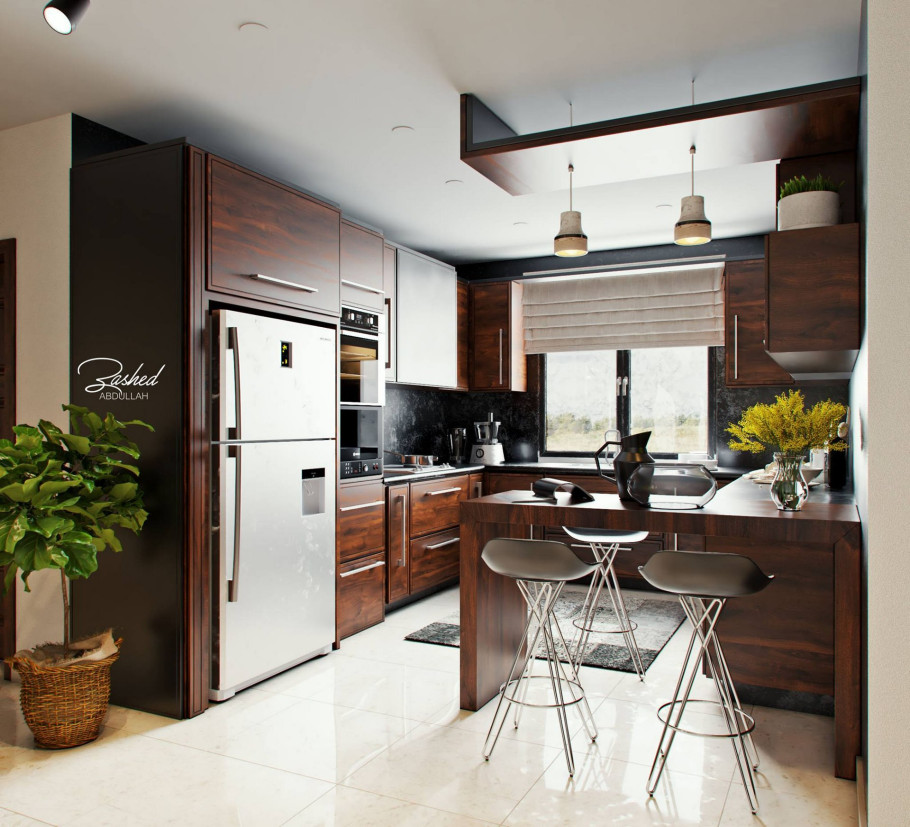 Brown Kitchen