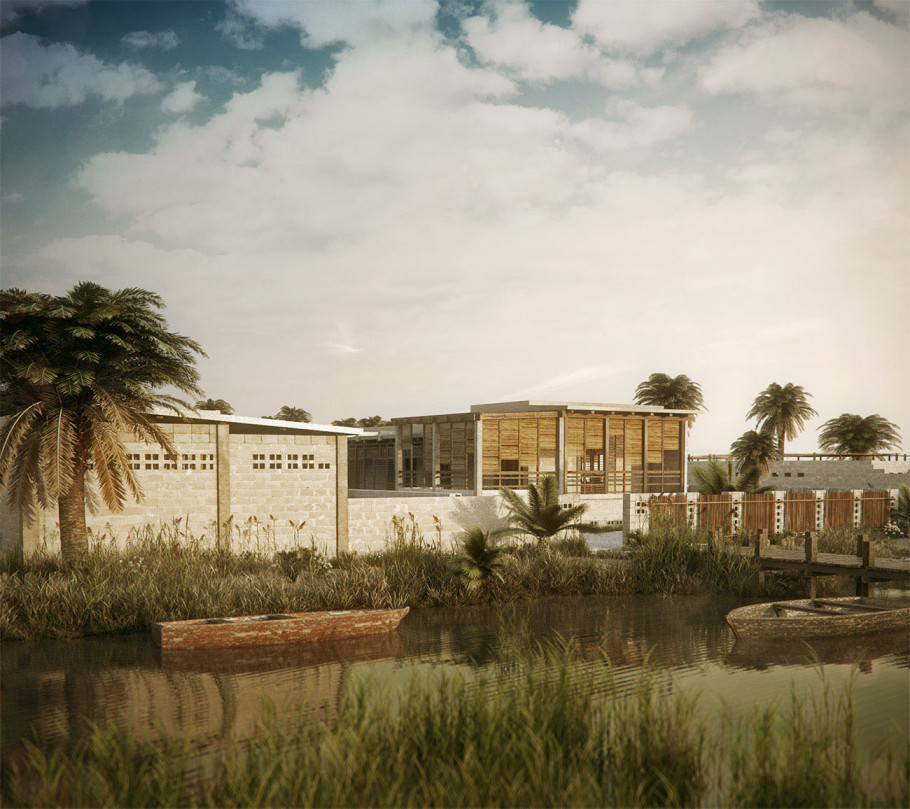 The Village near a lagoon