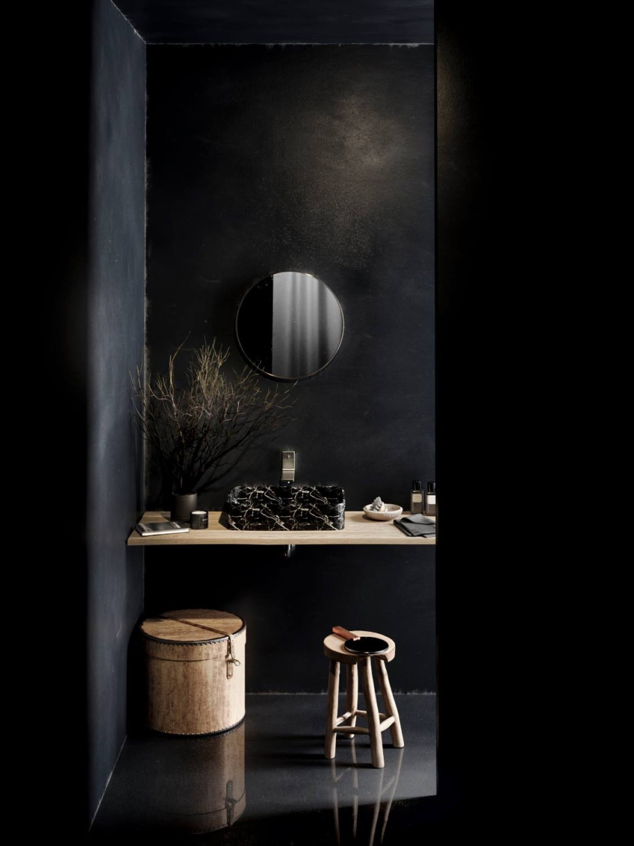 Minimal Black Bathroom