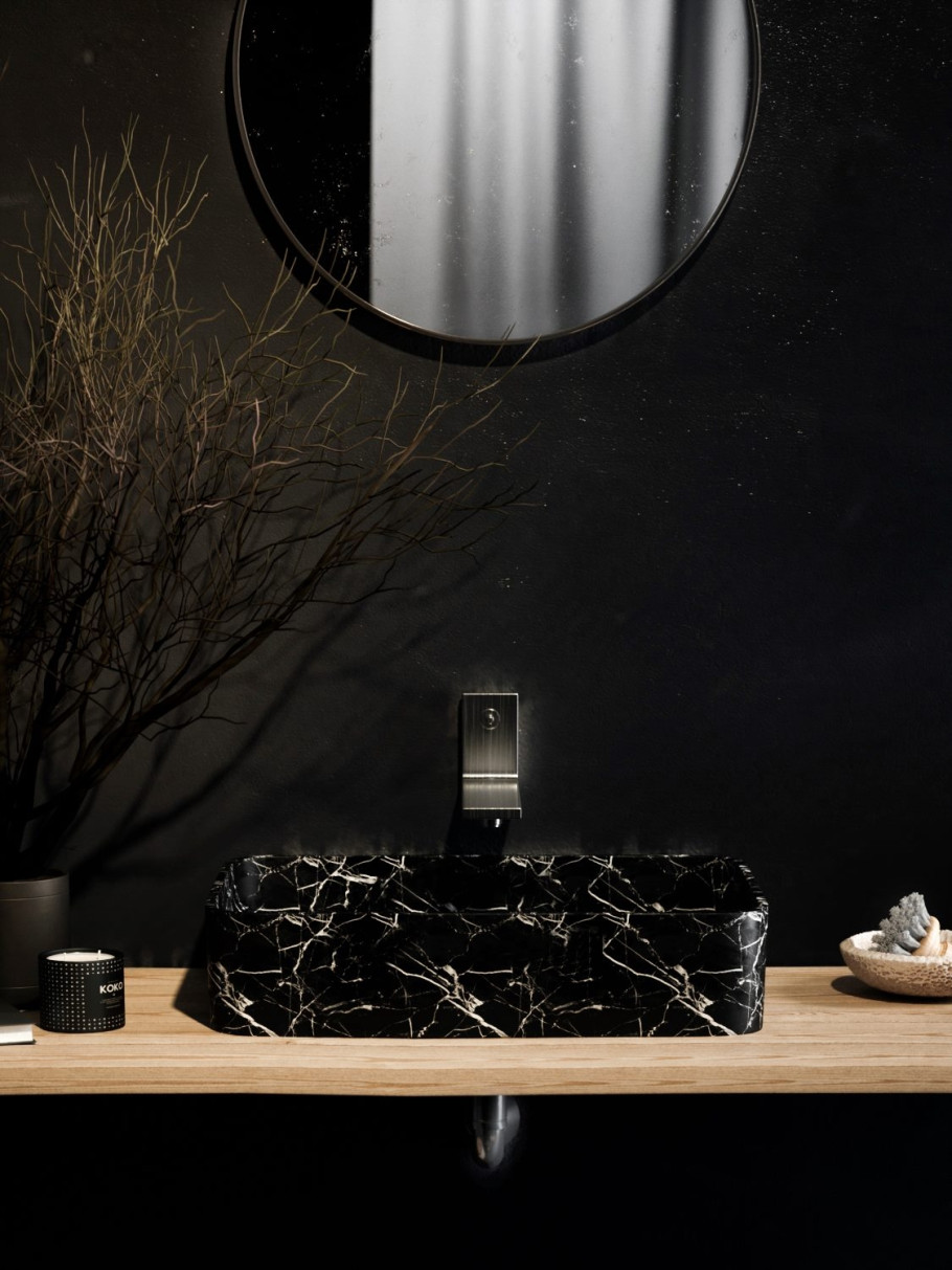 Minimal Black Bathroom