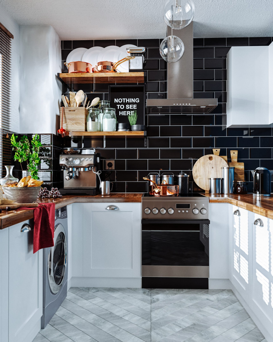 White Kitchen Cgi
