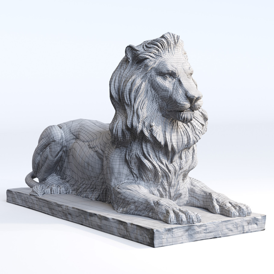 Bronze Lion lowpoly