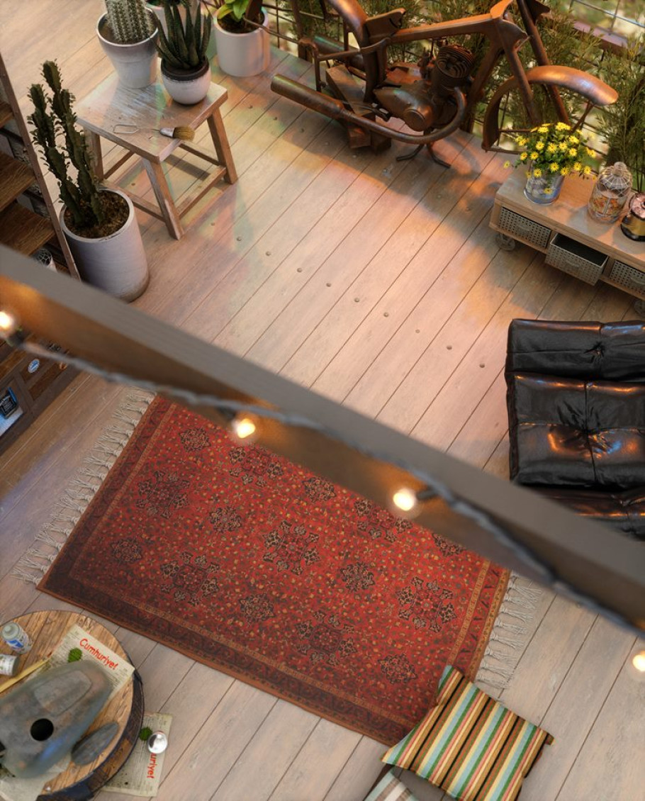 Motorcycle back yard