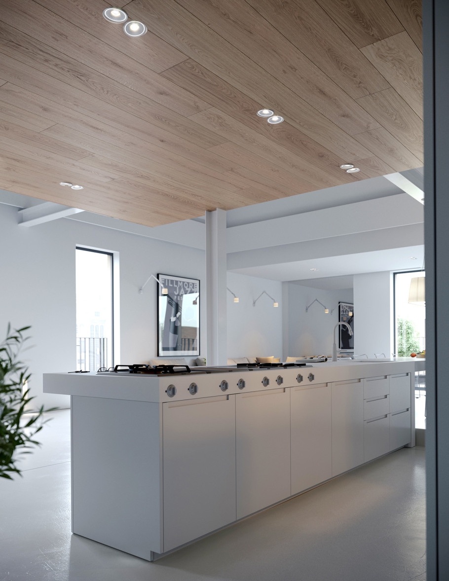 White apartment CGI