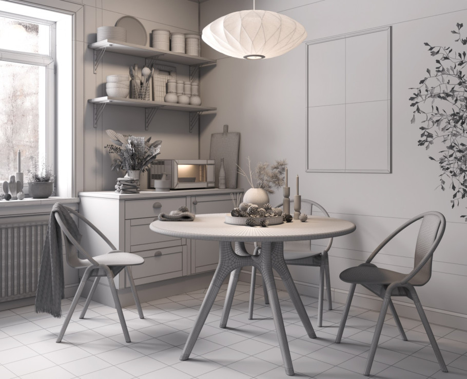 Moody Winter Kitchen