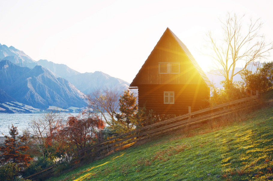 House by the mountains