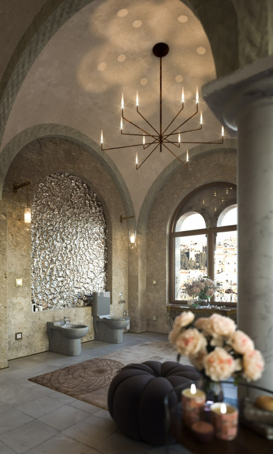 Concrete bath room