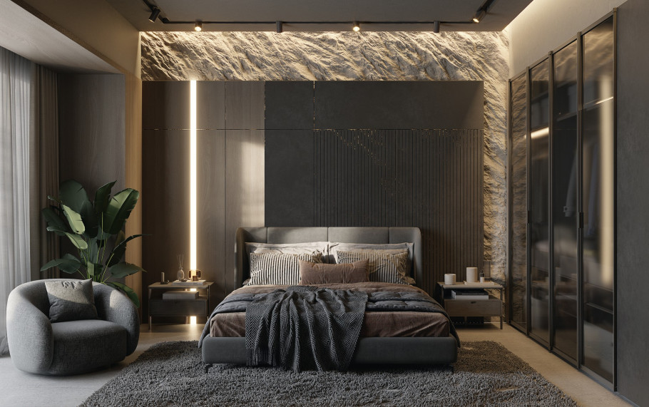 Stone Black Bedroom