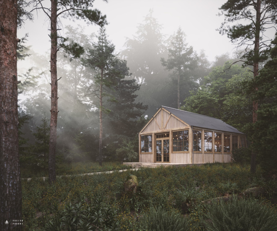 Café in Sweden Forest