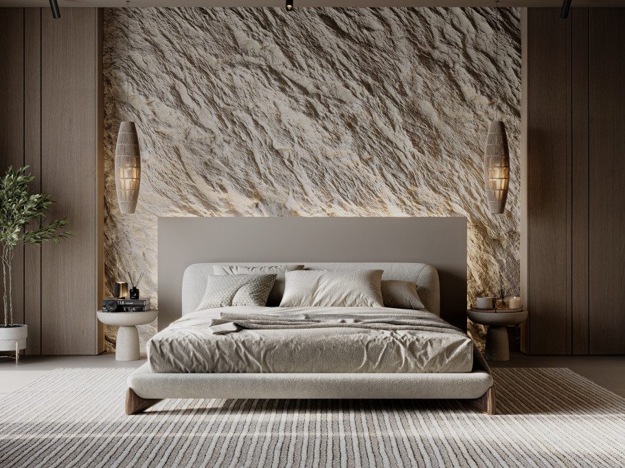 Stone Wall Bedroom