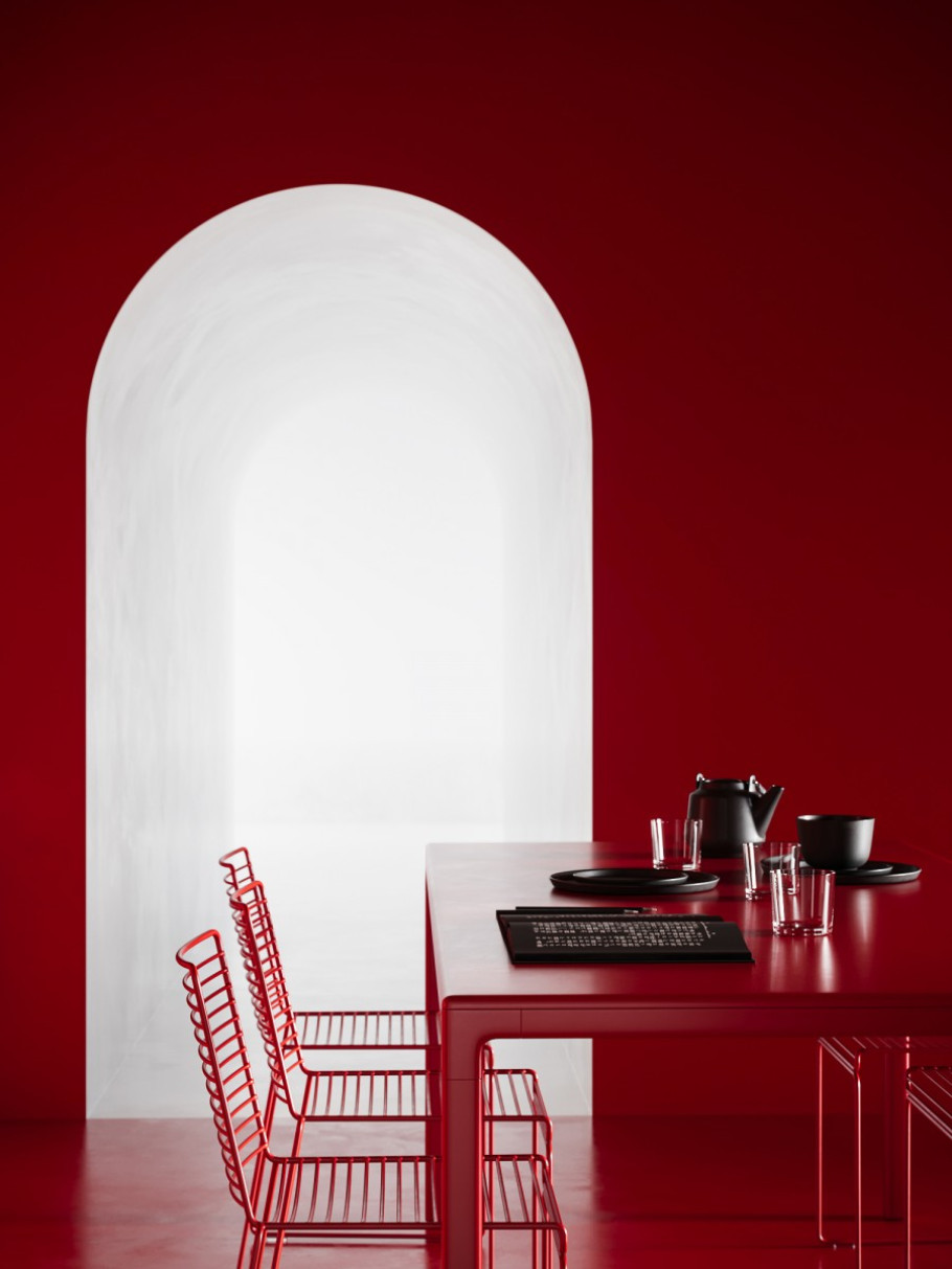 Red & White Interior