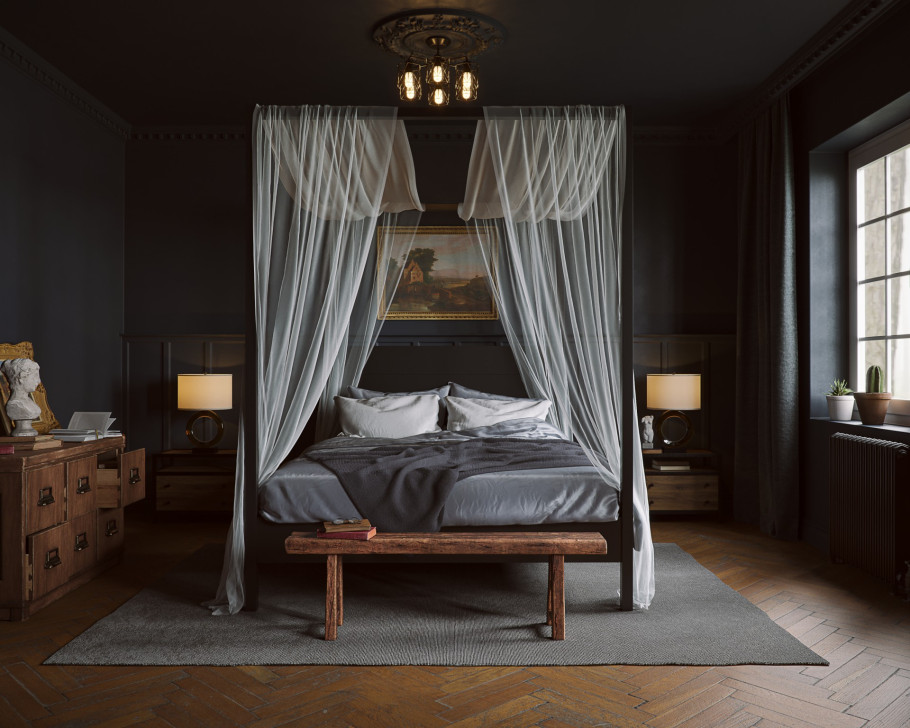 Dark & Moody Bedroom