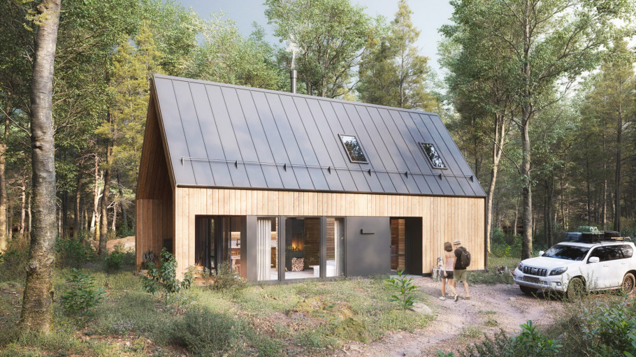 Cabin In Forest