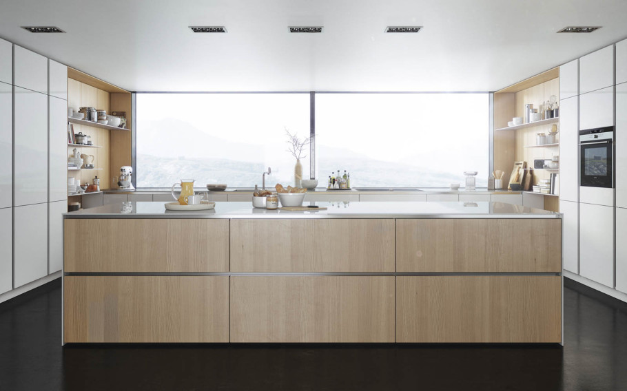 White and Wooden Kitchen