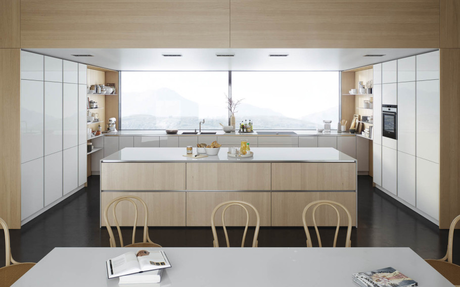 White and Wooden Kitchen