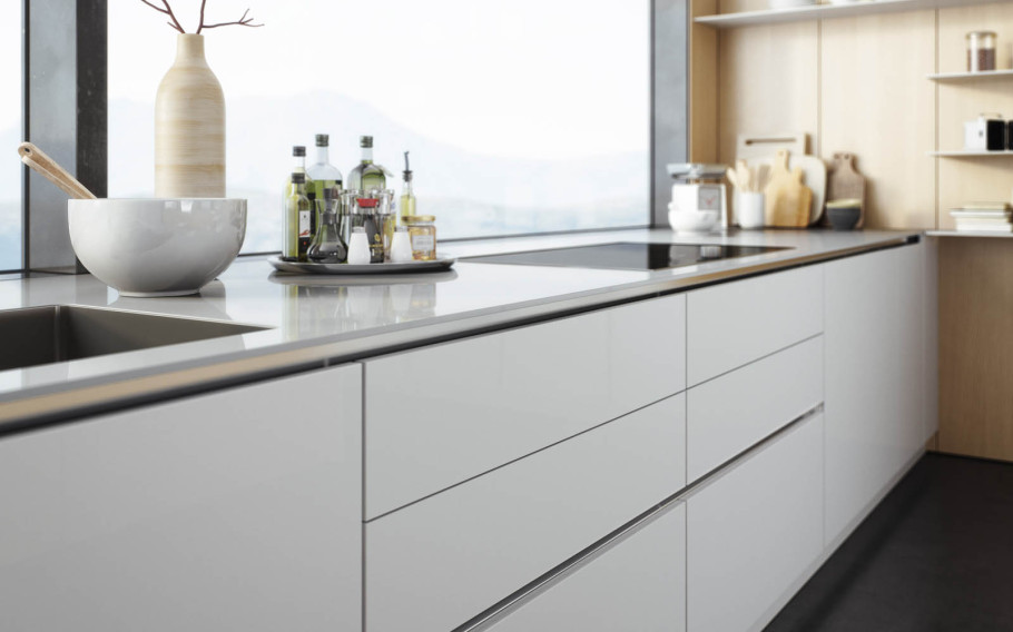 White and Wooden Kitchen