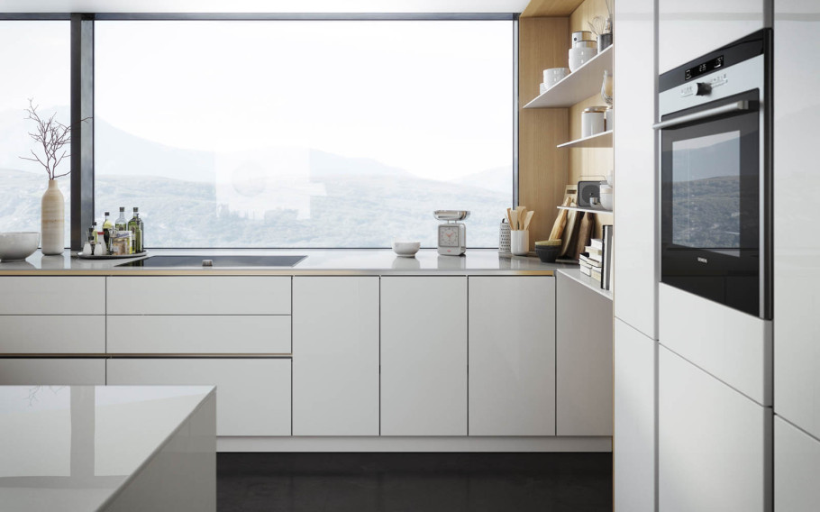 White and Wooden Kitchen