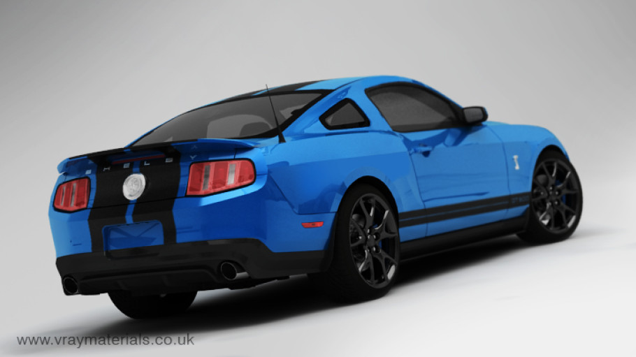 Mustang low poly 3D Model in Racing 3DExport