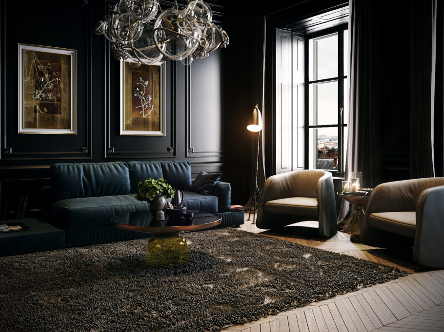 Black Classic Livingroom