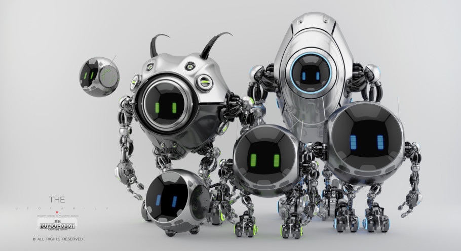 Robotic Ufo Family