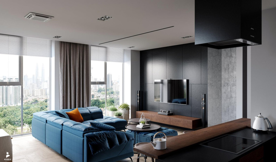 Blue Black Apartment