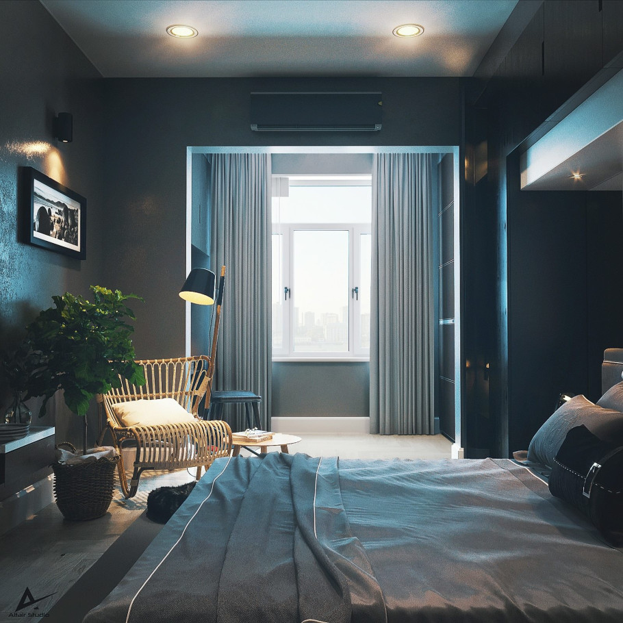 Dark Modern Bedroom