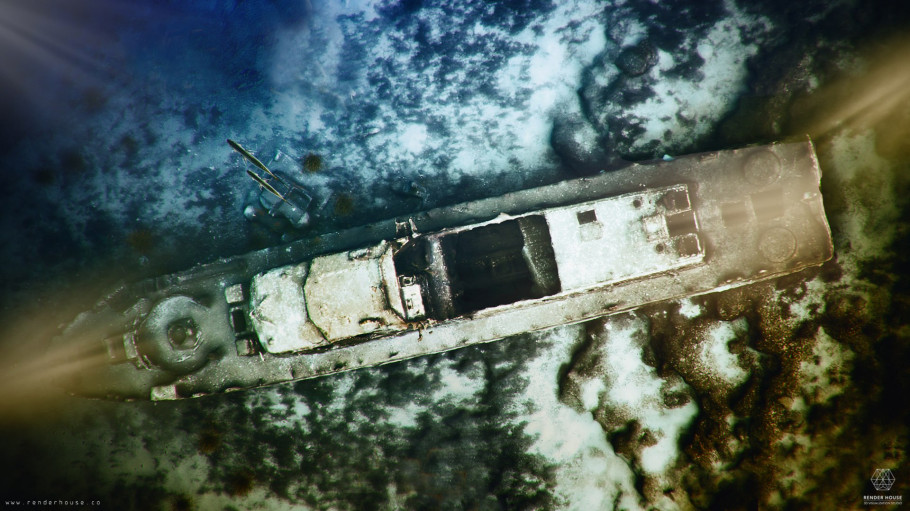 Submerged Ship