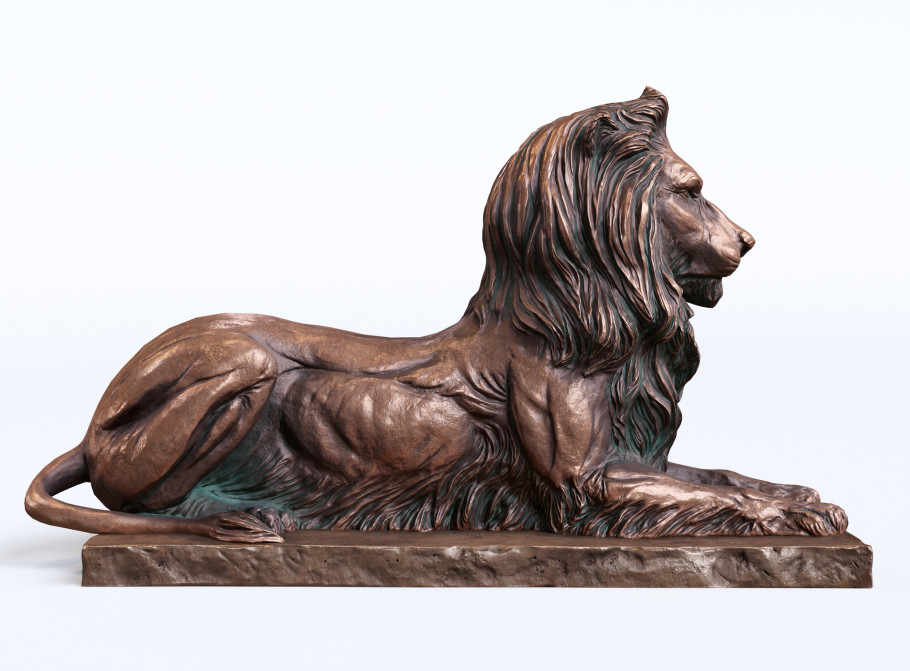 Bronze Lion lowpoly