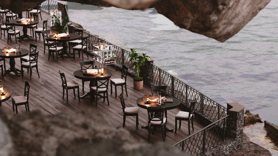 Restaurant on the rock