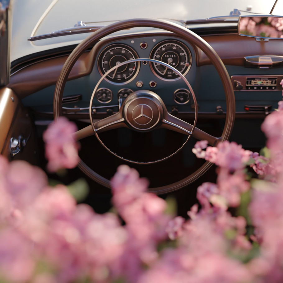 Vintage Car in Bloom