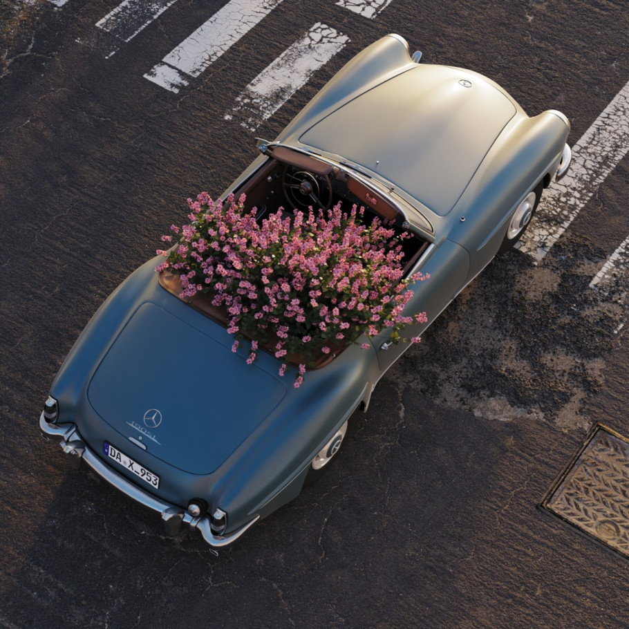 Vintage Car in Bloom