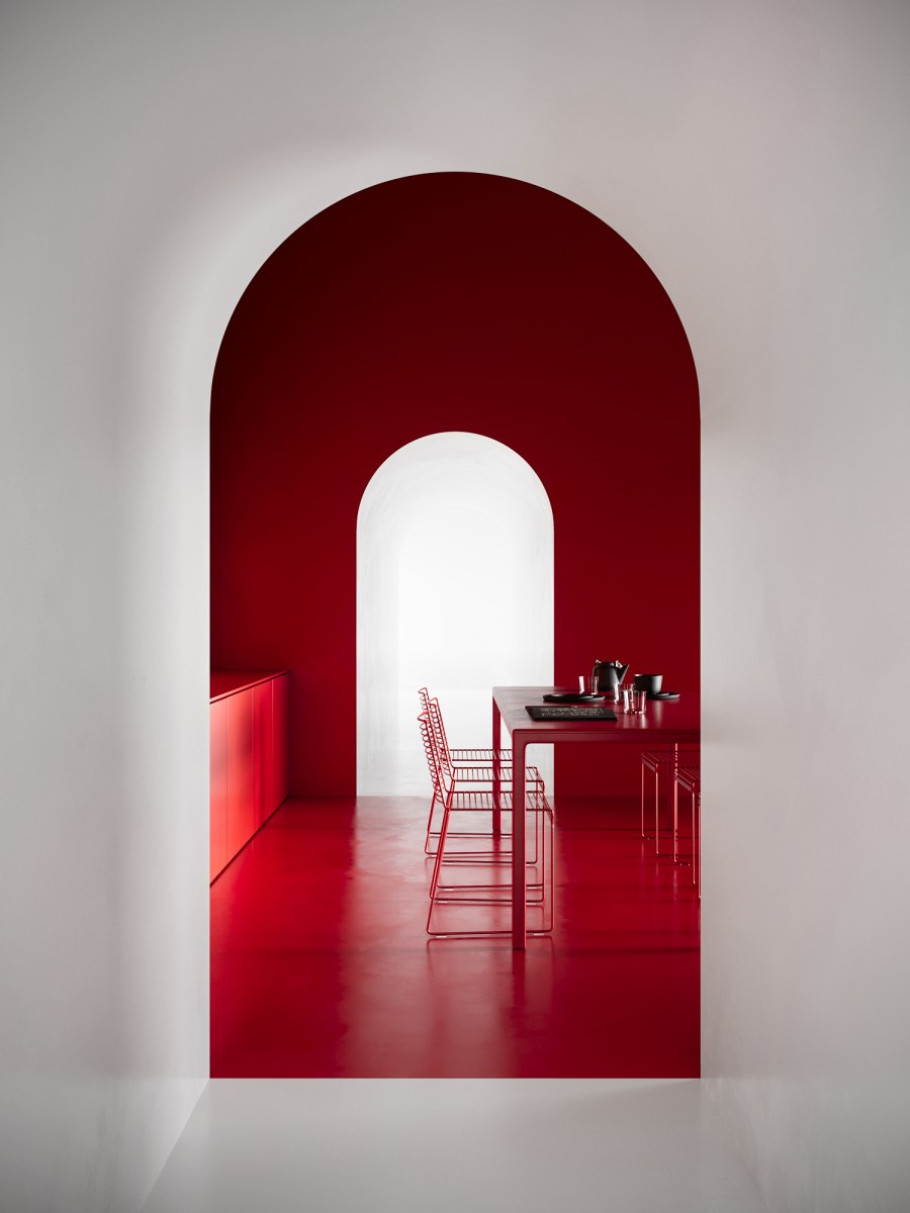 Red & White Interior