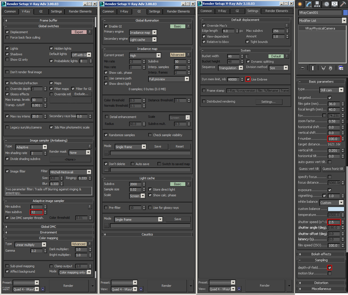 Настройки vray 5 для рендера интерьера